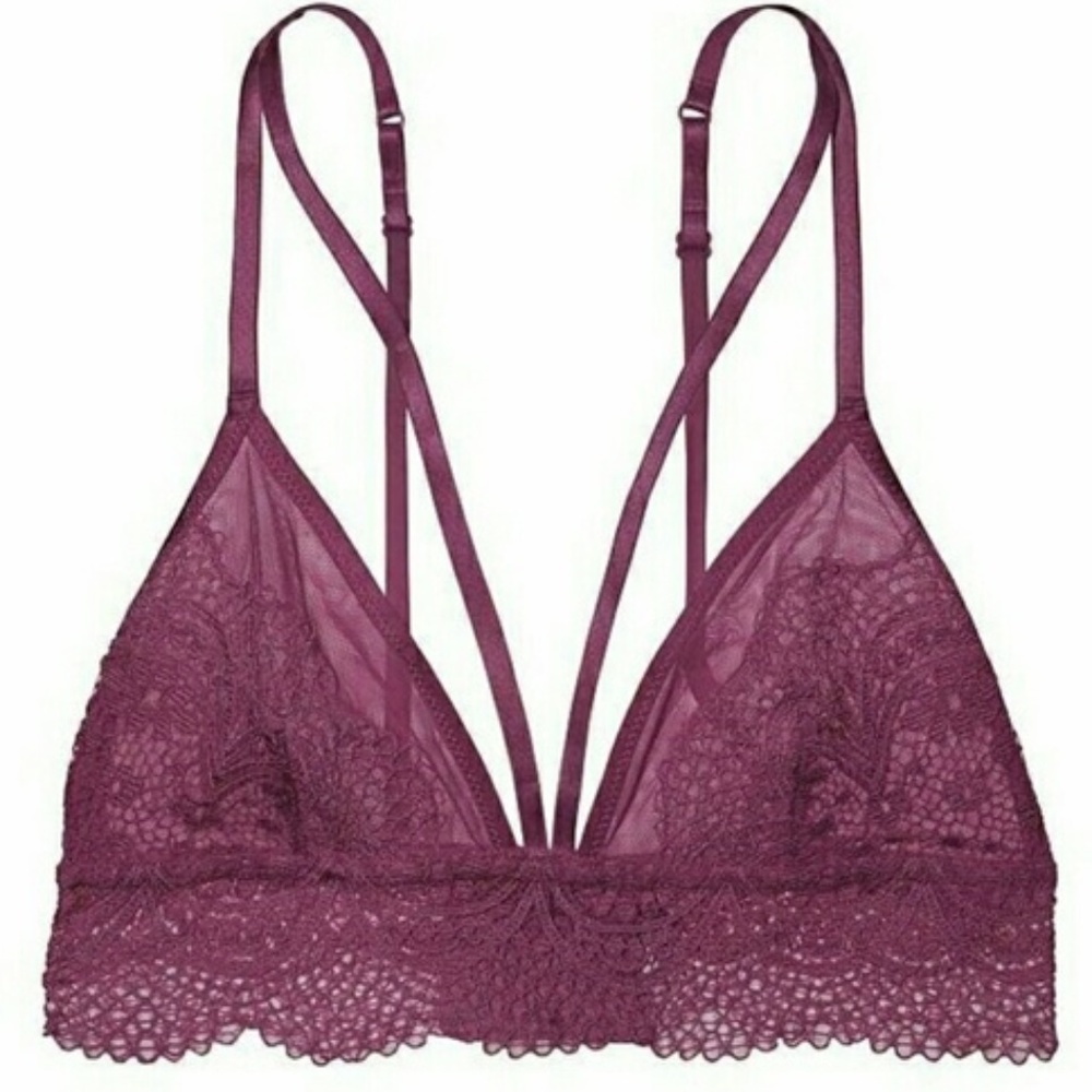 Victoria's Secret Crochet Lace Bralette in Plum - Picture 6 of 13